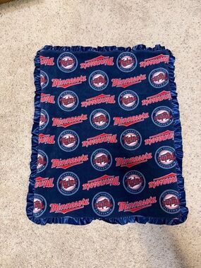 Minnesota Twins Navy & Red Fleece Baby Blanket